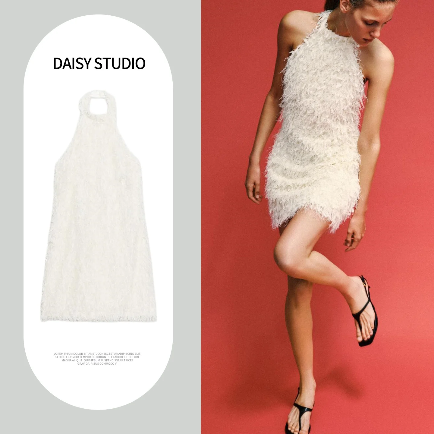 Sexy Summer New Arrival Women's Short Knitted Backless Neckline Fringed Dress High Waist Polyester Fiber No Sleeve Bodycon Fit
Sexy Summer New Arrival Women's Short Knitted Backless Neckline Fringed Dress High Waist Polyester Fiber No Sleeve Bodycon Fit