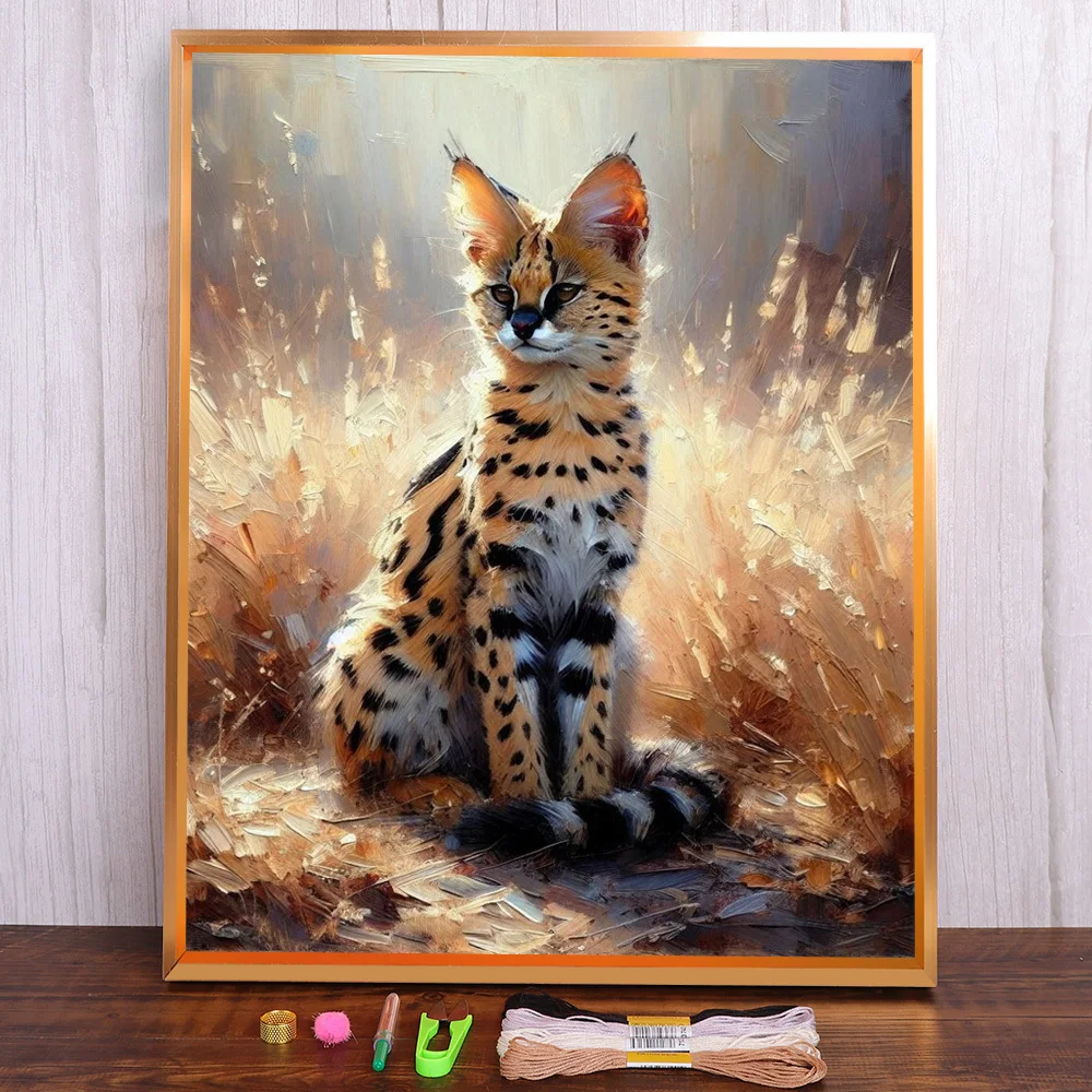 Animal Leptailurus Serval Pre-Printed 11CT Cross Stitch Embroidery Set Painting Needlework Sewing Craft Room Decor Floss Needle
Animal Leptailurus Serval Pre-Printed 11CT Cross Stitch Embroidery Set Painting Needlework Sewing Craft Room Decor Floss Needle