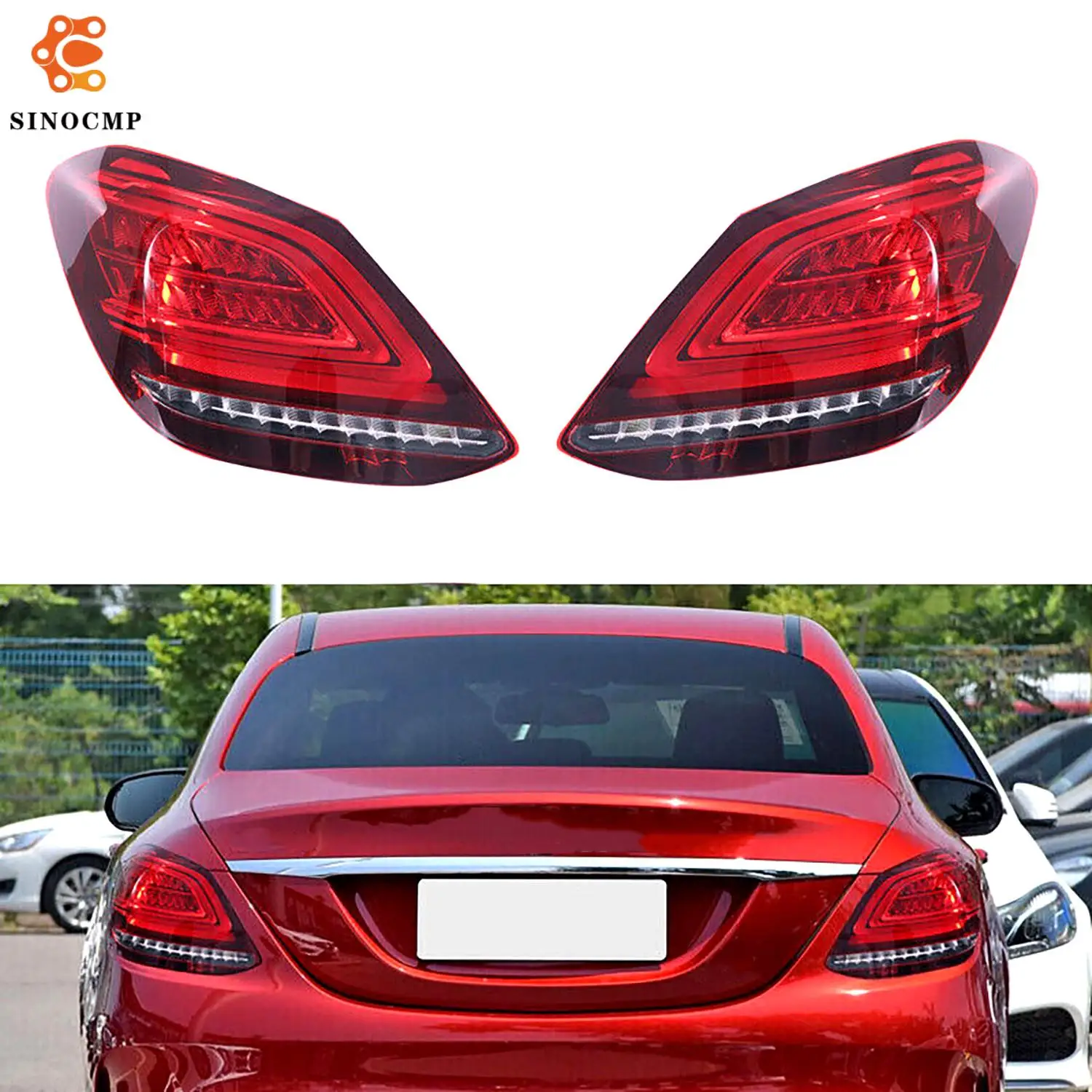 2Pcs LED Car Tail Lights Rear Reverse Brake Stop Lamp For Benz C Class C300 W205 2014-2021 Car Light Assemblies
2Pcs LED Car Tail Lights Rear Reverse Brake Stop Lamp For Benz C Class C300 W205 2014-2021 Car Light Assemblies