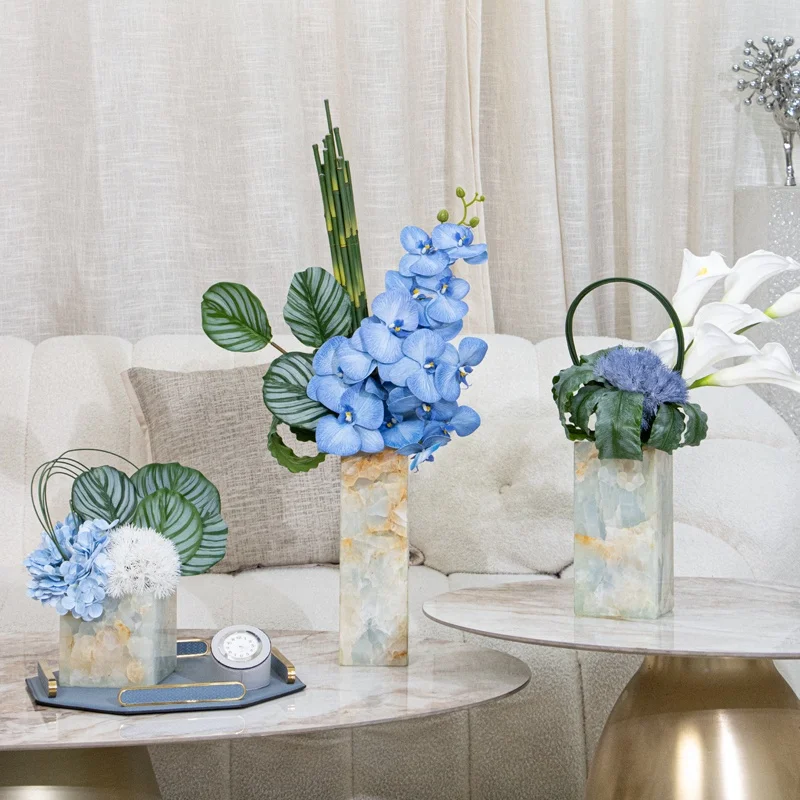 Home Living Room Centerpieces Decoration Real Touch High Quality Forest Green Jade Artificial Flowers with Vase
Home Living Room Centerpieces Decoration Real Touch High Quality Forest Green Jade Artificial Flowers with Vase