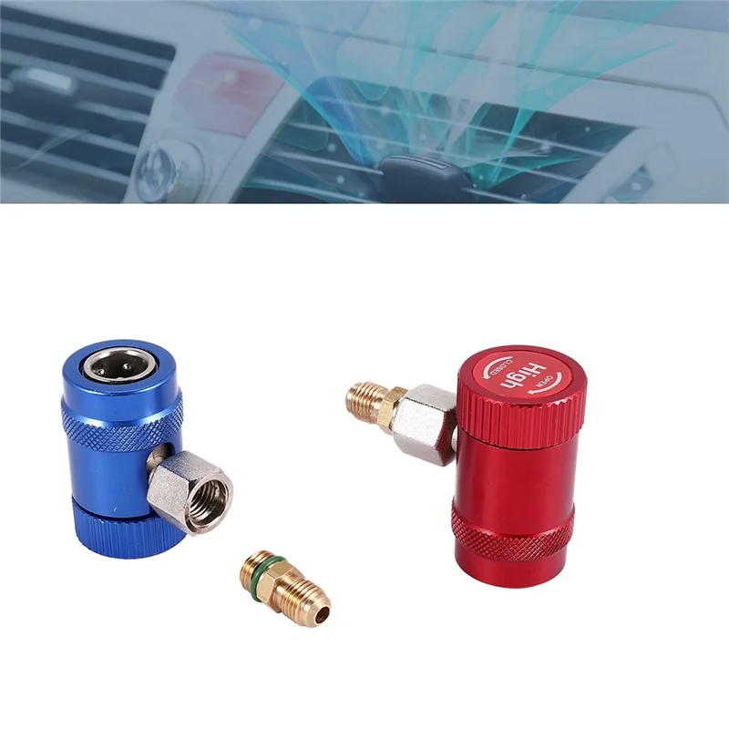 Car AC High/Low Side R1234YF Quick Couplers Adapters Conversion Kit With Manual Couplers-T61C
Car AC High/Low Side R1234YF Quick Couplers Adapters Conversion Kit With Manual Couplers-T61C
