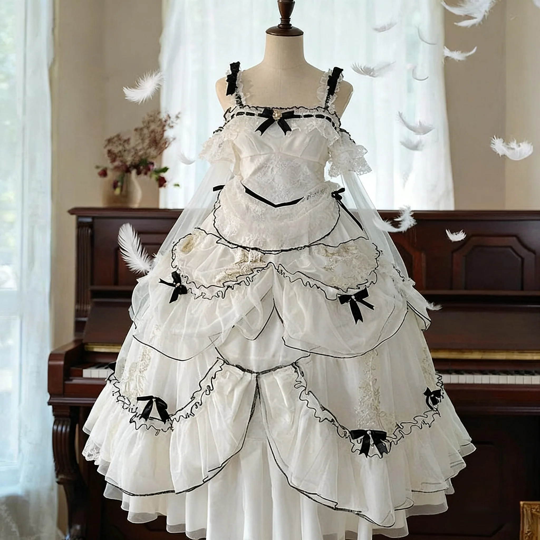 Lolita Layered Ruffle Cake Dress Adult Ceremony Wedding Lolita Dress Gothic White Lolita Dress for Women 2025 New
Lolita Layered Ruffle Cake Dress Adult Ceremony Wedding Lolita Dress Gothic White Lolita Dress for Women 2025 New