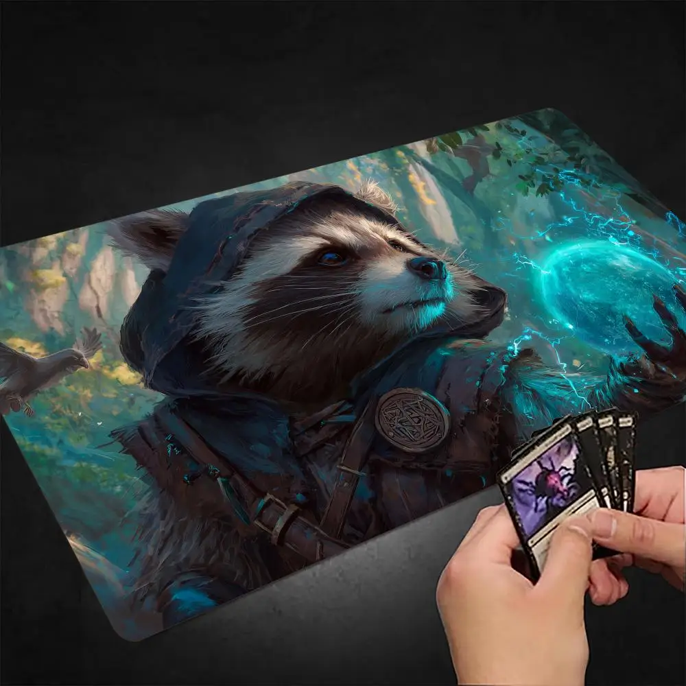 Fantasy Raccoon Mage MTG Playmat Magic Card Mat with Stitched Edge Non-Slip Durable Tabletop playmat Board Game Mat for TCG
Fantasy Raccoon Mage MTG Playmat Magic Card Mat with Stitched Edge Non-Slip Durable Tabletop playmat Board Game Mat for TCG