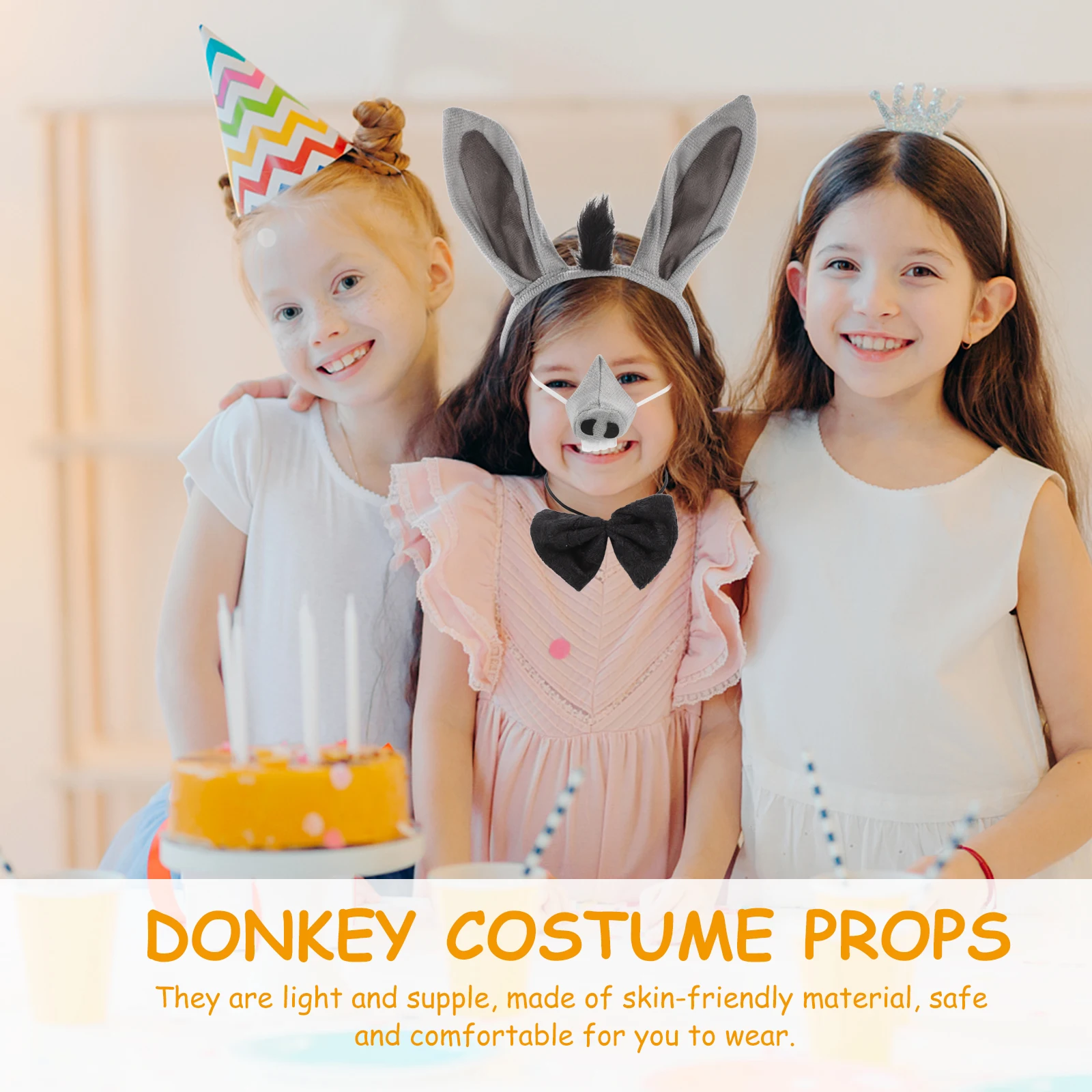 1 set Costume Ear Headband Tail Bowtie Nose Party Accessories Donkey Ear Headband Hair Styling Donkey Bowtie Tools
1 set Costume Ear Headband Tail Bowtie Nose Party Accessories Donkey Ear Headband Hair Styling Donkey Bowtie Tools