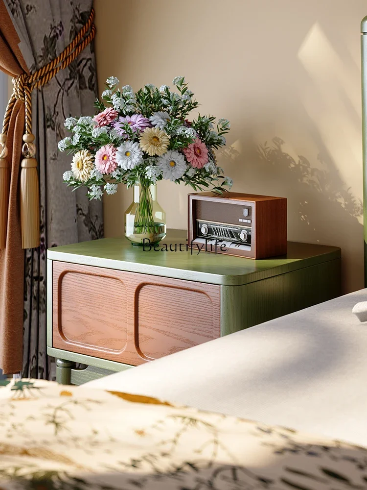 yj5 **Solid wood bedside table French retro ash wood, medieval style bedroom locker
yj5 **Solid wood bedside table French retro ash wood, medieval style bedroom locker
