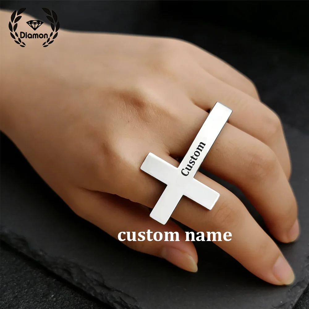 Diamon Custom Two Finger Ring Knuckle Rings Personalized Cross Ring Stainless Steel Christian Jewelry Religious Gifts
Diamon Custom Two Finger Ring Knuckle Rings Personalized Cross Ring Stainless Steel Christian Jewelry Religious Gifts