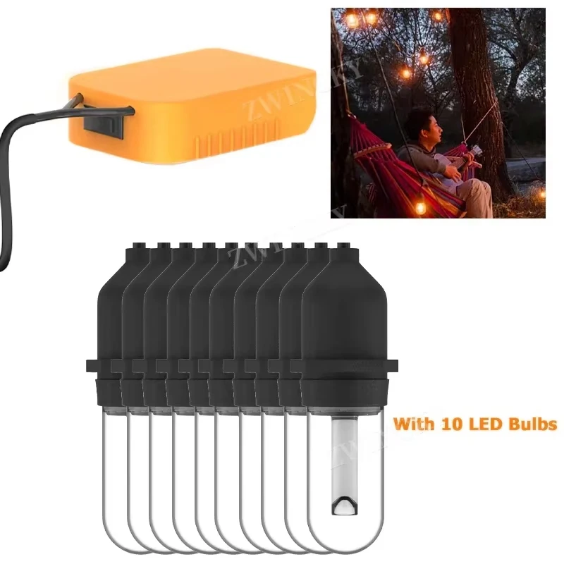LED Outdoor String Light for Dewalt,18/20V Battery with LED Bulbs 32FT for Christmas Backyard Porch Balcony Gazebo(NO Battery)
LED Outdoor String Light for Dewalt,18/20V Battery with LED Bulbs 32FT for Christmas Backyard Porch Balcony Gazebo(NO Battery)