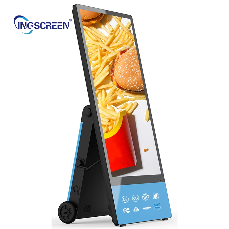Portable Touchscreen Advertising Player Movable Full Color Waterproof 55 Inch Kiosk Digital Outdoor Screen for Shopping Mall
Portable Touchscreen Advertising Player Movable Full Color Waterproof 55 Inch Kiosk Digital Outdoor Screen for Shopping Mall