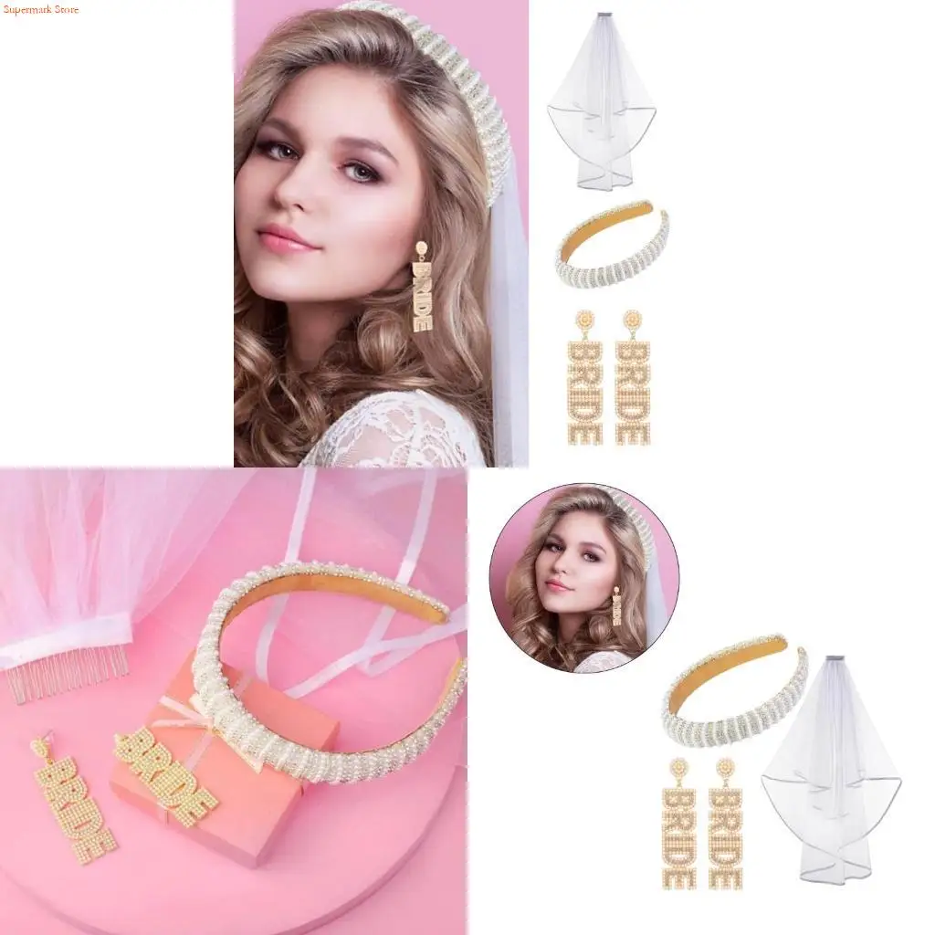 Q5WE Elegant Pearl Headbands Wedding Party Headpiece Bachelorettes Party Bridal Veil
Q5WE Elegant Pearl Headbands Wedding Party Headpiece Bachelorettes Party Bridal Veil