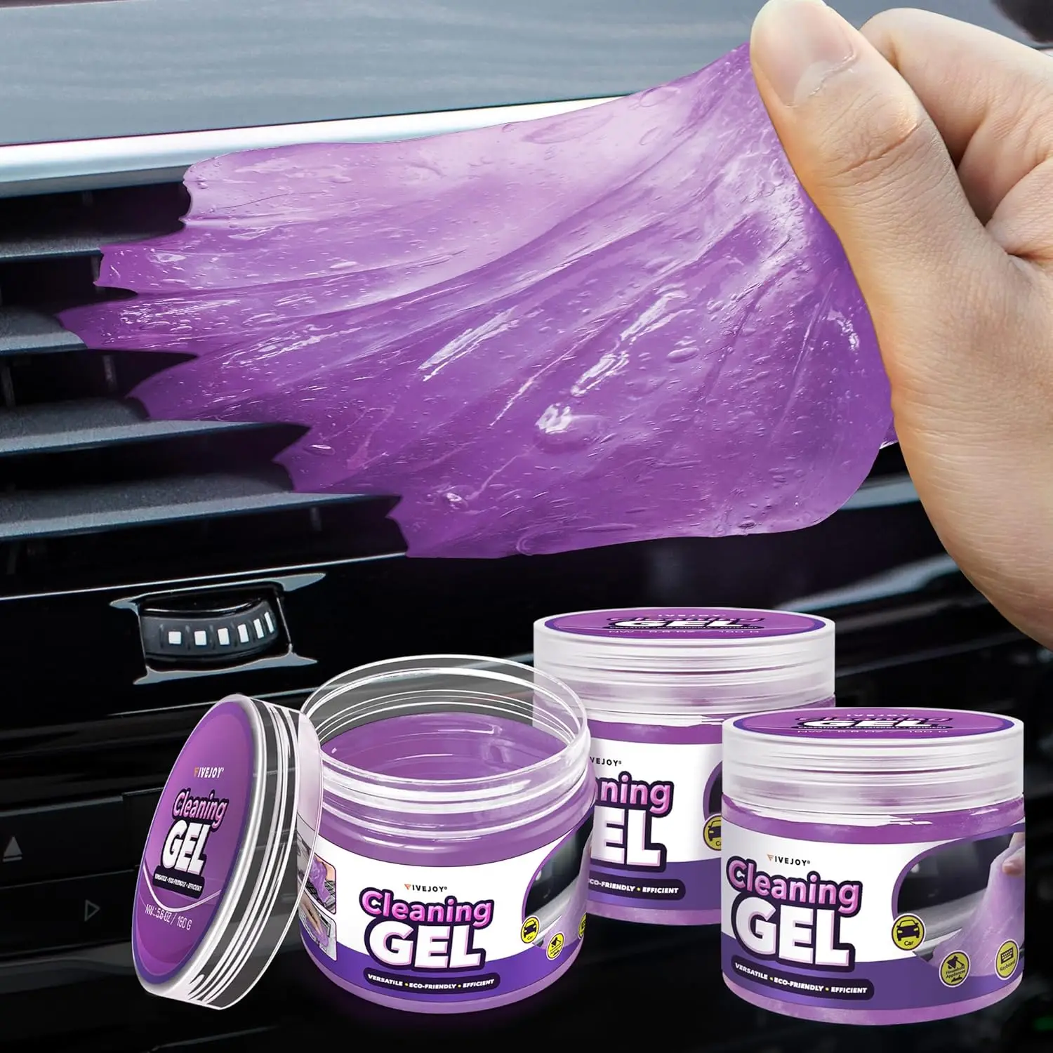 Universal Reusable Cleaning Gel Putty for Car Interior Home Office Keyboard Computer 3 Pack 168oz
Universal Reusable Cleaning Gel Putty for Car Interior Home Office Keyboard Computer 3 Pack 168oz