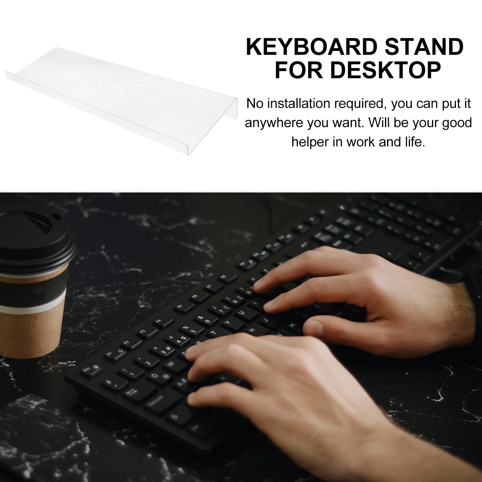 Acrylic Keyboard Stand Transparent Ergonomic Design For Wrist Support Desktop Organizer Home Office Gaming Setup Desk Accessory
Acrylic Keyboard Stand Transparent Ergonomic Design For Wrist Support Desktop Organizer Home Office Gaming Setup Desk Accessory