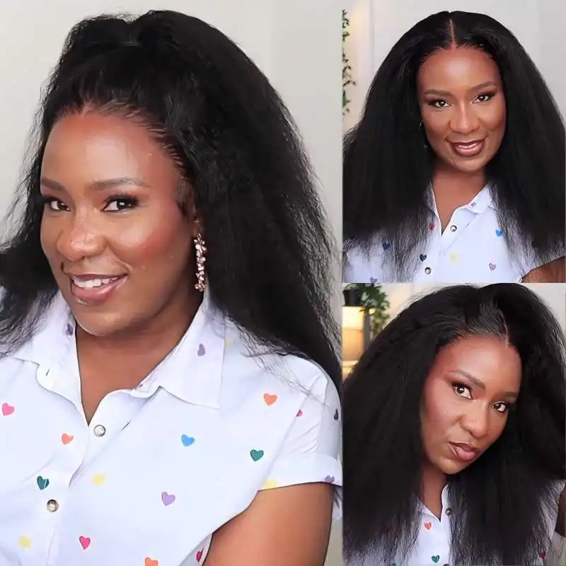 360 Kinky Straight Lace Front Wigs Human Hair Pre Plucked 220% Density Lace Frontal Wigs Human Hair Wigs for Women Body Wave Wig
360 Kinky Straight Lace Front Wigs Human Hair Pre Plucked 220% Density Lace Frontal Wigs Human Hair Wigs for Women Body Wave Wig