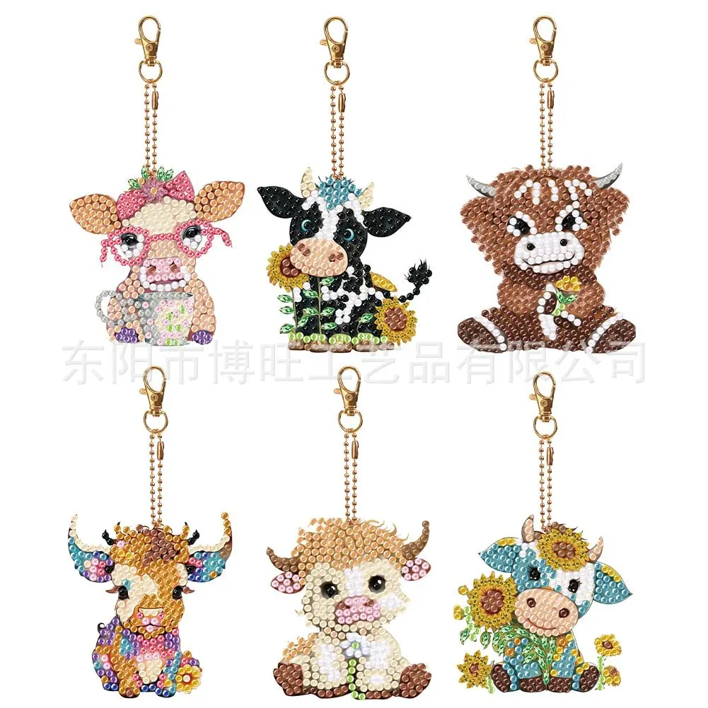 Handmade 6-piece Diamond Art keychain Set,Rustic Cow And Sunflower, Cartoon Diamond keychain, double-sided ladies bag pendant
Handmade 6-piece Diamond Art keychain Set,Rustic Cow And Sunflower, Cartoon Diamond keychain, double-sided ladies bag pendant