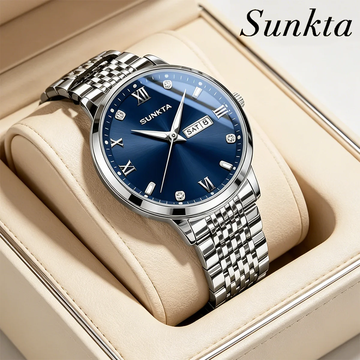 SUNKTA New Luxury Man Watches Waterproof Luminous Date Week Men's Quartz Wristwatch Stainless Steel Fashion Sports Men Watches
SUNKTA New Luxury Man Watches Waterproof Luminous Date Week Men's Quartz Wristwatch Stainless Steel Fashion Sports Men Watches