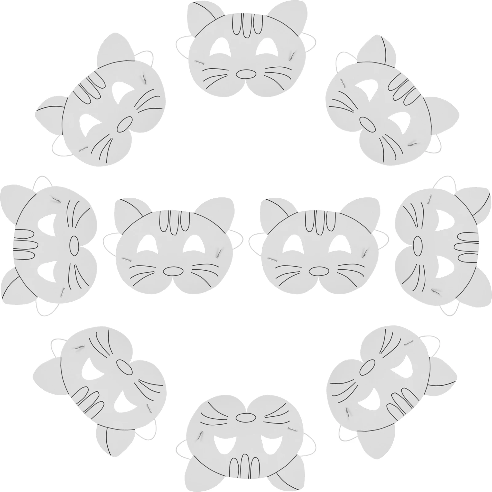 10pcs Diy Coloring Mask Unpainted Blank Animal Paper Craft For Kids Wedding Party Masquerade Halloween Costume Decor
10pcs Diy Coloring Mask Unpainted Blank Animal Paper Craft For Kids Wedding Party Masquerade Halloween Costume Decor