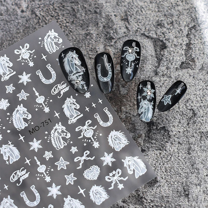 1 Sheet Cute Cartoon Pony Embossed Nail Stickers Year Of The Horse Relief Chinese New Year Manicure Art Decoration Stick-on Nail
1 Sheet Cute Cartoon Pony Embossed Nail Stickers Year Of The Horse Relief Chinese New Year Manicure Art Decoration Stick-on Nail