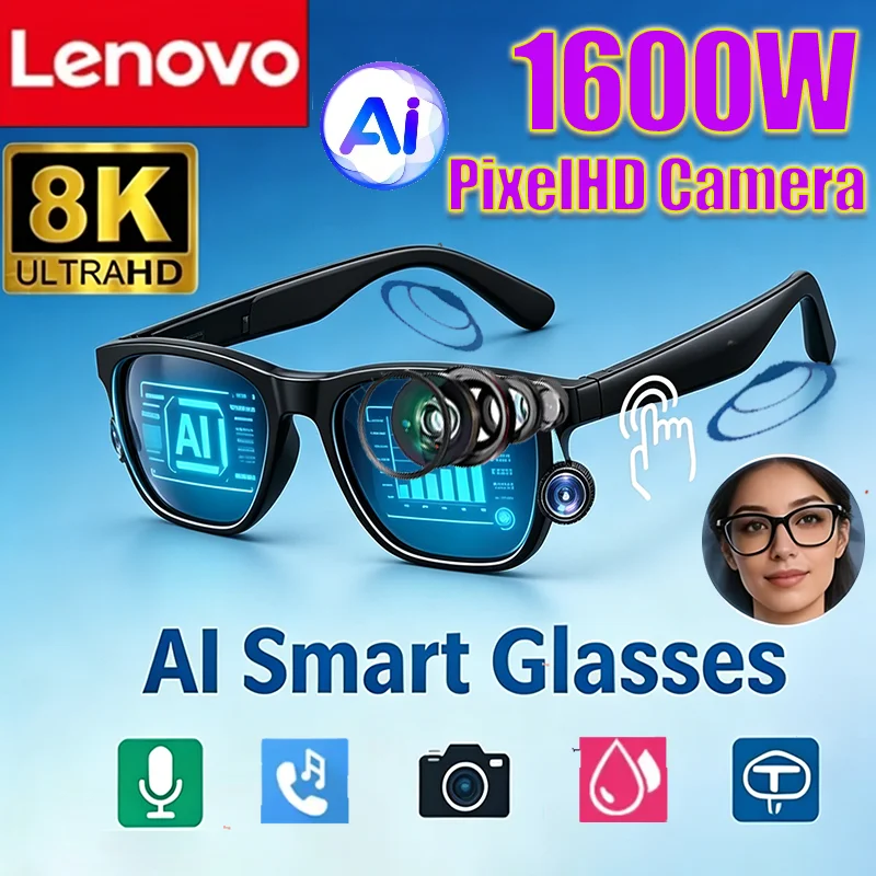 Lenovo AI Smart Sunglasses 8K Touch Control Photo Camera Recording Translator Voice Assistant Music Wireless Glasses NEW
Lenovo AI Smart Sunglasses 8K Touch Control Photo Camera Recording Translator Voice Assistant Music Wireless Glasses NEW