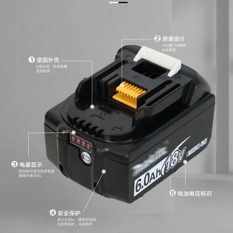 Lithium-ion batteries of the same type as those of Makita, compatible lithium-ion batteries, a large base charger as a substitut
Lithium-ion batteries of the same type as those of Makita, compatible lithium-ion batteries, a large base charger as a substitut