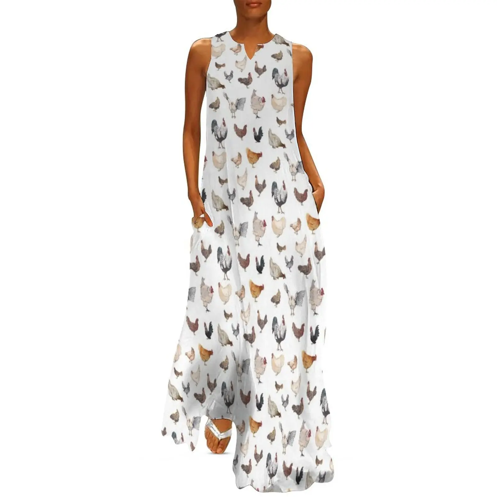 Chicken Happy print on white background Long Dress summer dresses for women 2025 Dress for girls long dress women
Chicken Happy print on white background Long Dress summer dresses for women 2025 Dress for girls long dress women
