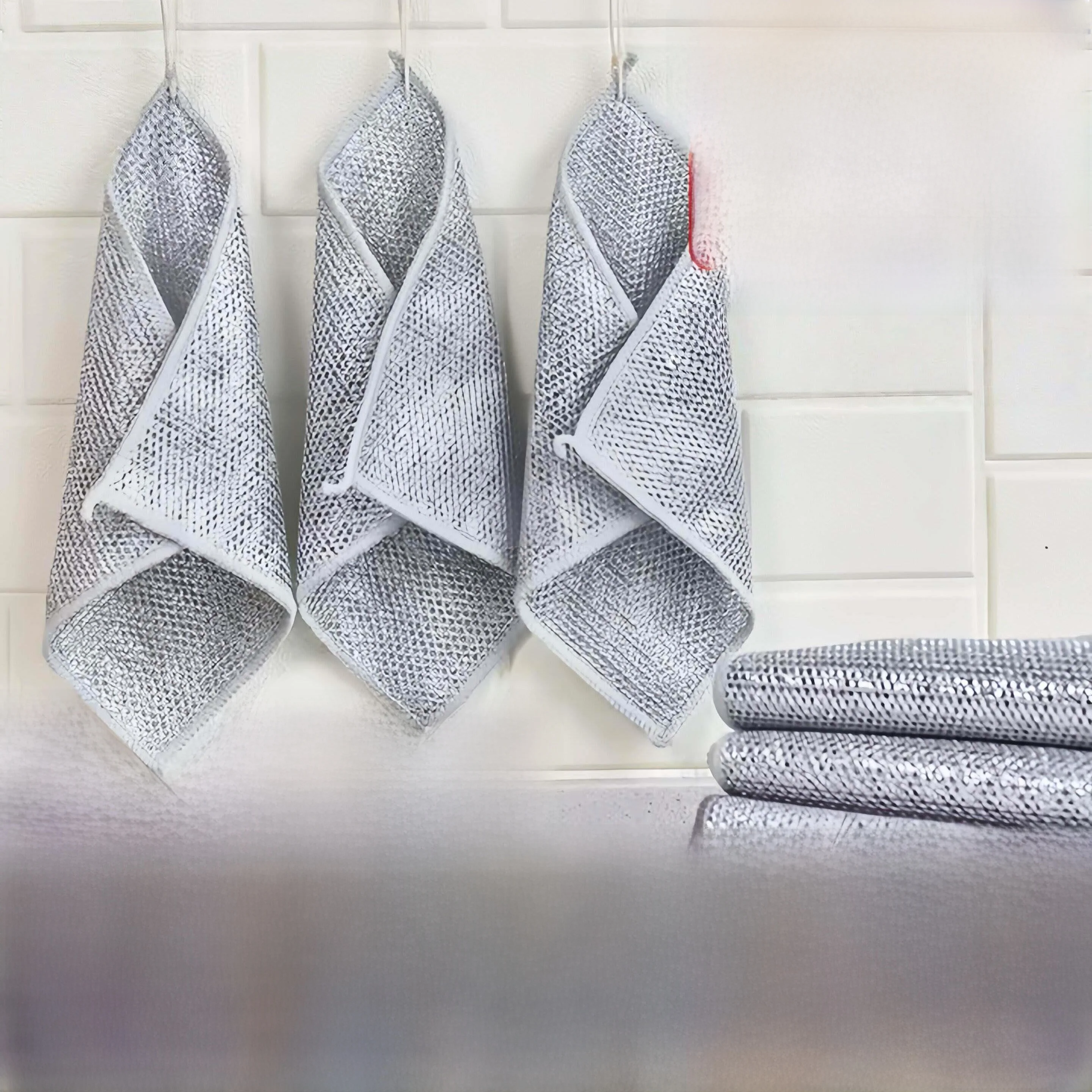 Thickened Stainless Steel Wire Cloth Double-Sided Mesh Kitchen Cleaning Cloth Oil-Resistant Non-Stick Dishwashing Tool
Thickened Stainless Steel Wire Cloth Double-Sided Mesh Kitchen Cleaning Cloth Oil-Resistant Non-Stick Dishwashing Tool