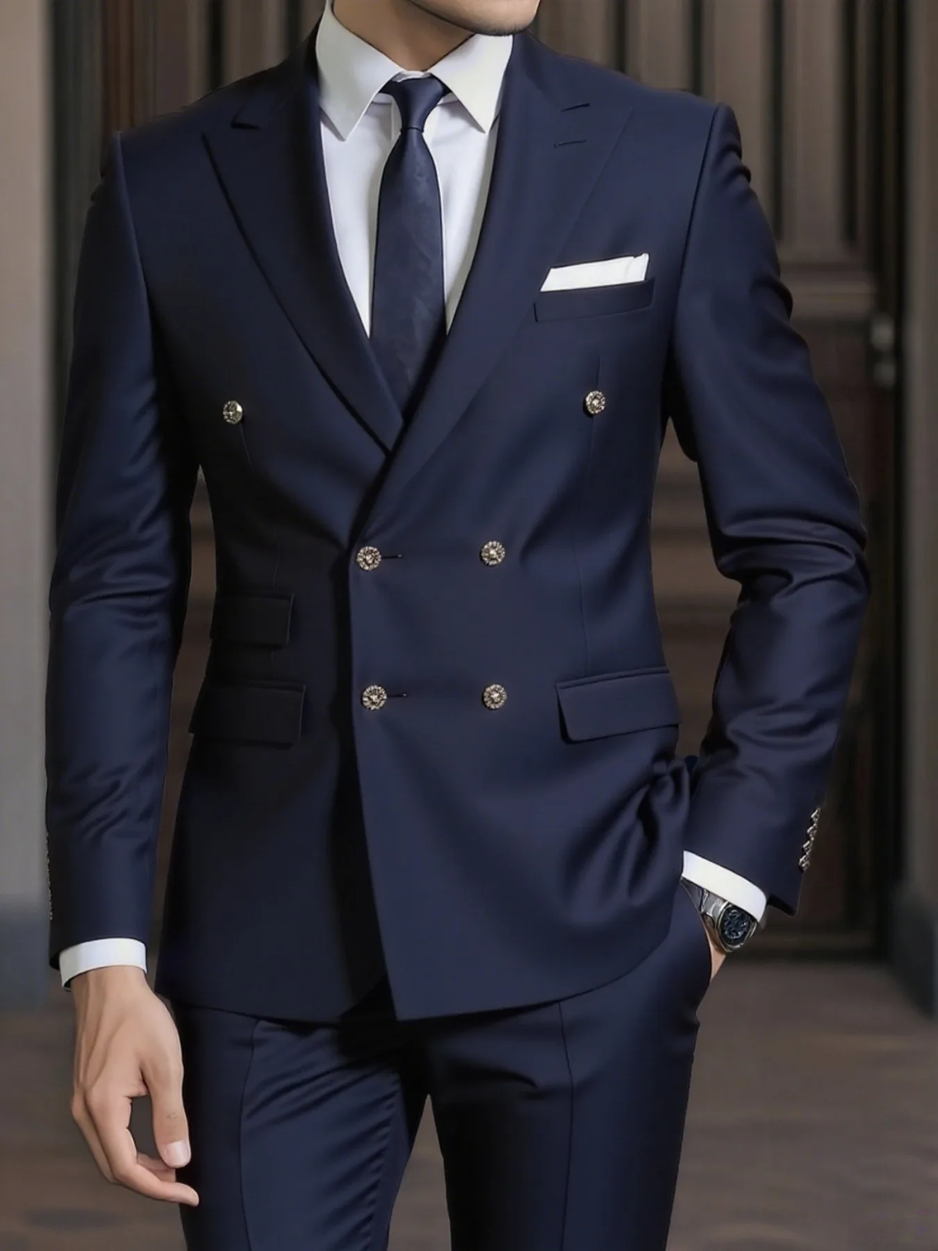 Groomsmen Men's 2pcs Slim-Fit Suit - High-Quality Solid Formal Wear for Weddings & Corporate Events
Groomsmen Men's 2pcs Slim-Fit Suit - High-Quality Solid Formal Wear for Weddings & Corporate Events