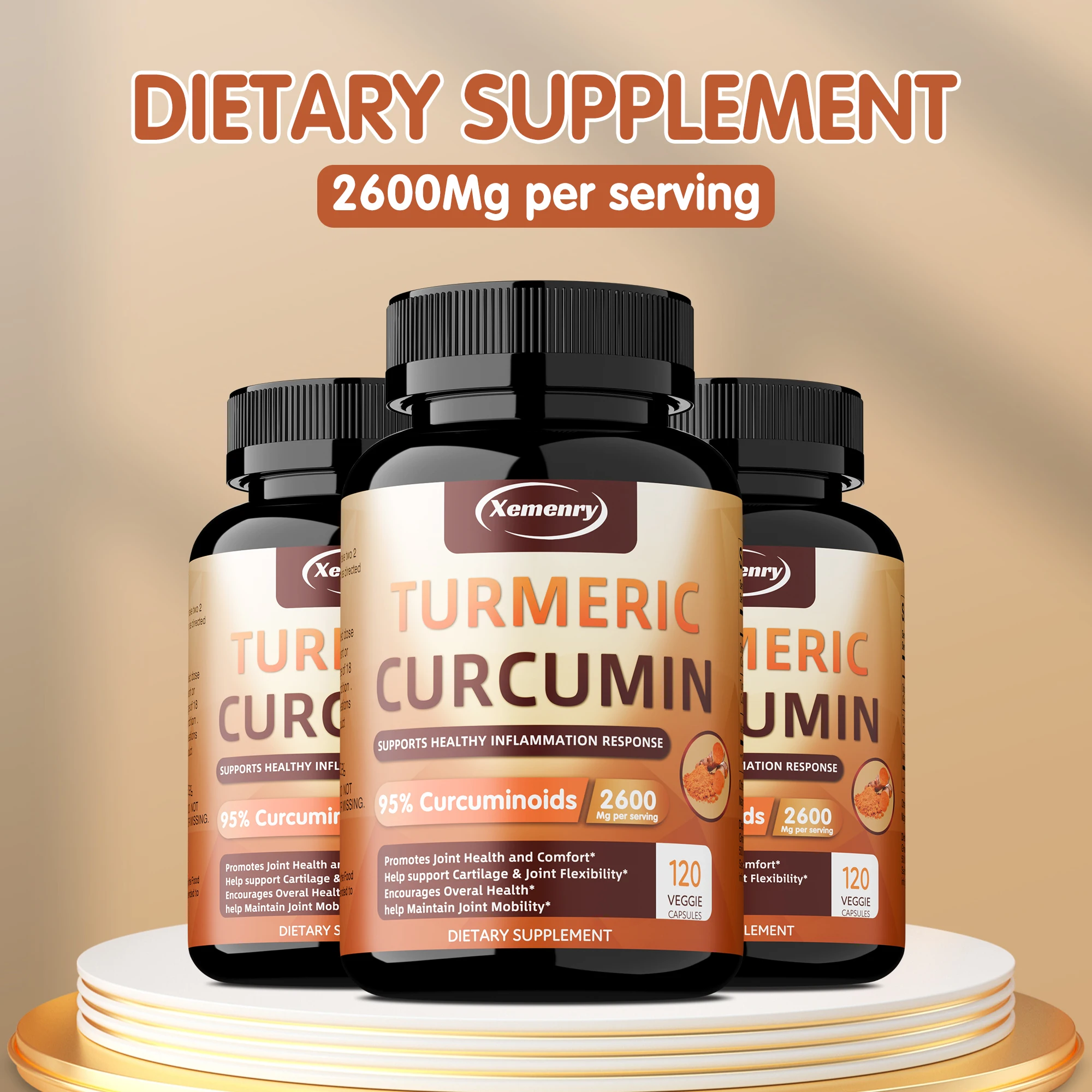 Turmeric Curcumin - Contains Black Pepper, Promotes Digestion and Absorption, Supports Heart and Joint Health, Non-GMO
Turmeric Curcumin - Contains Black Pepper, Promotes Digestion and Absorption, Supports Heart and Joint Health, Non-GMO
