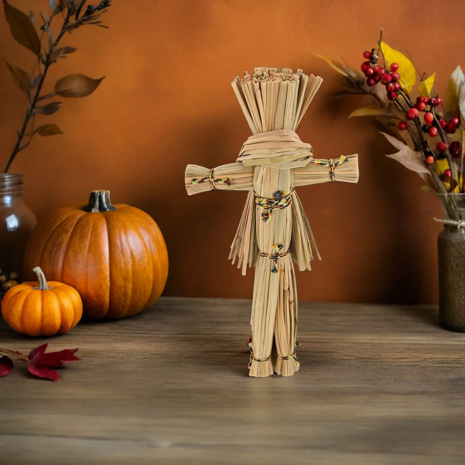Rustic Halloween Scarecrow Straw Ornament Handcrafted Fall Harvest Decoration for Autumn Outdoor Decor Thanksgiving Table Indoor
Rustic Halloween Scarecrow Straw Ornament Handcrafted Fall Harvest Decoration for Autumn Outdoor Decor Thanksgiving Table Indoor
