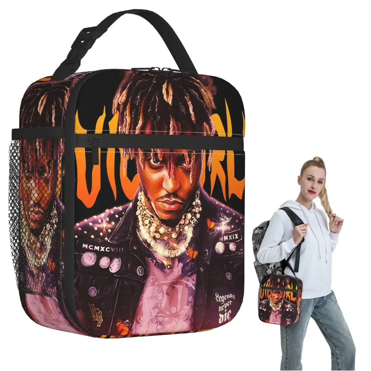 Juice Wrld Уличная изолированная сумка для обеда для женщин и детей Портативные коробки для еды Термальный ланч-бокс-тоут
Juice Wrld Уличная изолированная сумка для обеда для женщин и детей Портативные коробки для еды Термальный ланч-бокс-тоут