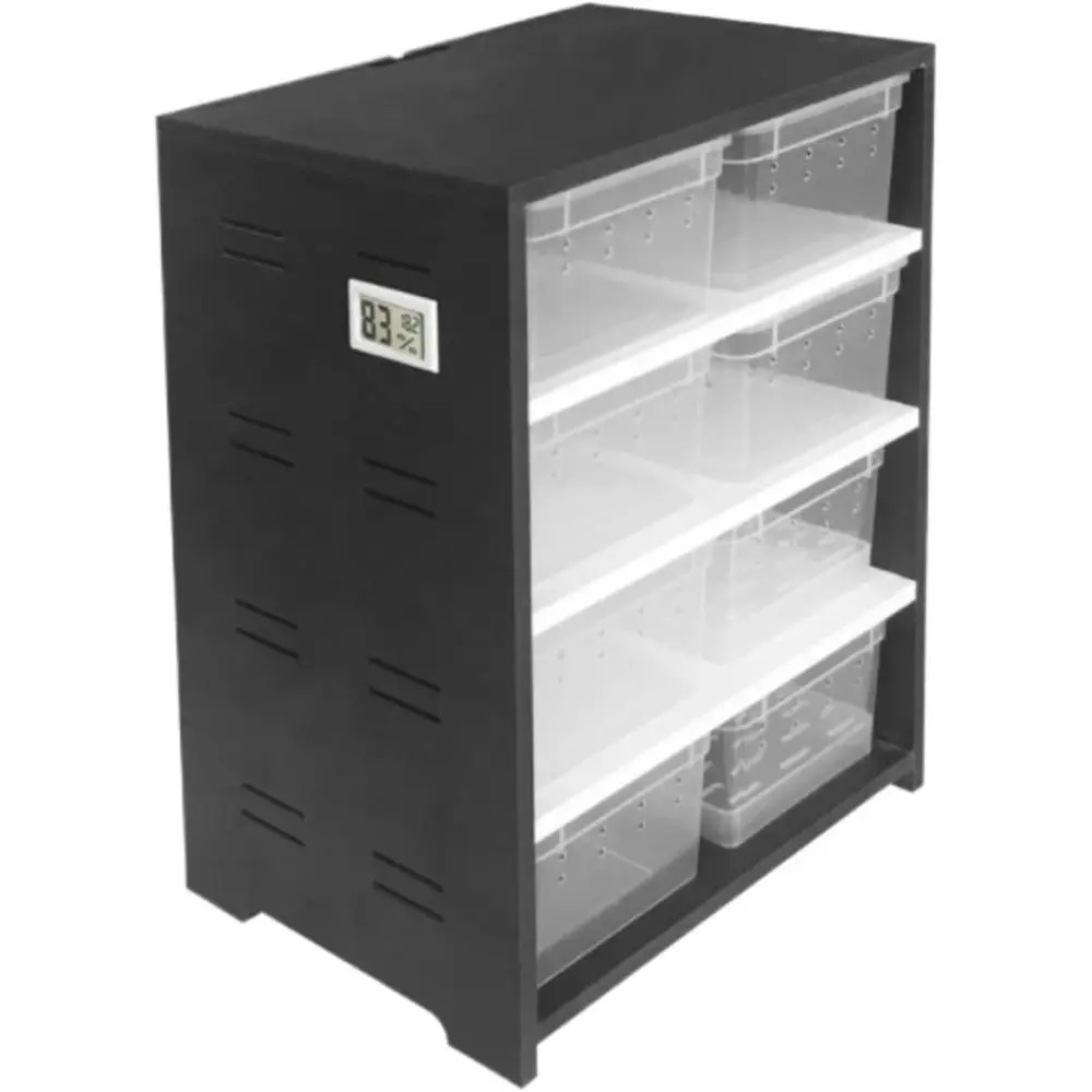 Черный шкаф для разведения насекомых и рептилий с контейнером для кормления для террариума
Черный шкаф для разведения насекомых и рептилий с контейнером для кормления для террариума