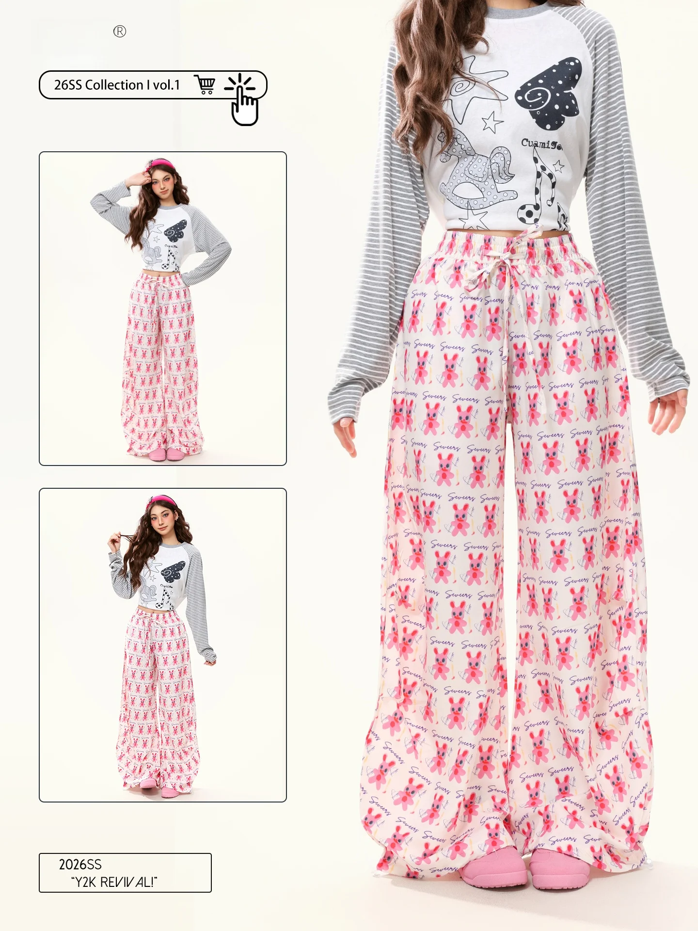 PBB Gentle Wind Anti-Aging Dopne Rabbit Print Casual Floor-Length Pants Women High Waist Belted Straight Leg Wide Leg Trou...
PBB Gentle Wind Anti-Aging Dopne Rabbit Print Casual Floor-Length Pants Women High Waist Belted Straight Leg Wide Leg Trou...