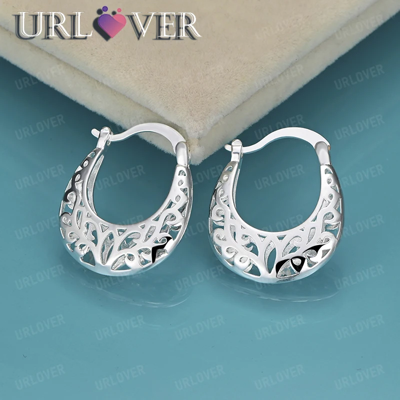 New Style 20mm 925 Sterling Silver Hoop Earring High Quality Female Jewelry Lady Wedding Party Birthday Gift Trend Accessories
New Style 20mm 925 Sterling Silver Hoop Earring High Quality Female Jewelry Lady Wedding Party Birthday Gift Trend Accessories