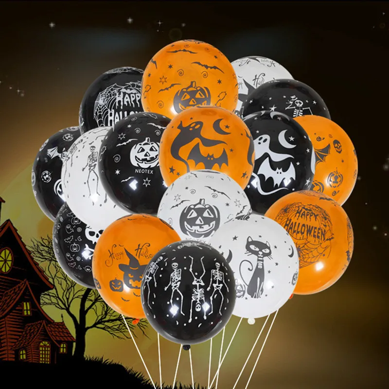 12-inch Halloween Balloon Party Decoration Decoration Set Bat Ghost Skull Pumpkin Ghost Festival Latex Balloon
12-inch Halloween Balloon Party Decoration Decoration Set Bat Ghost Skull Pumpkin Ghost Festival Latex Balloon