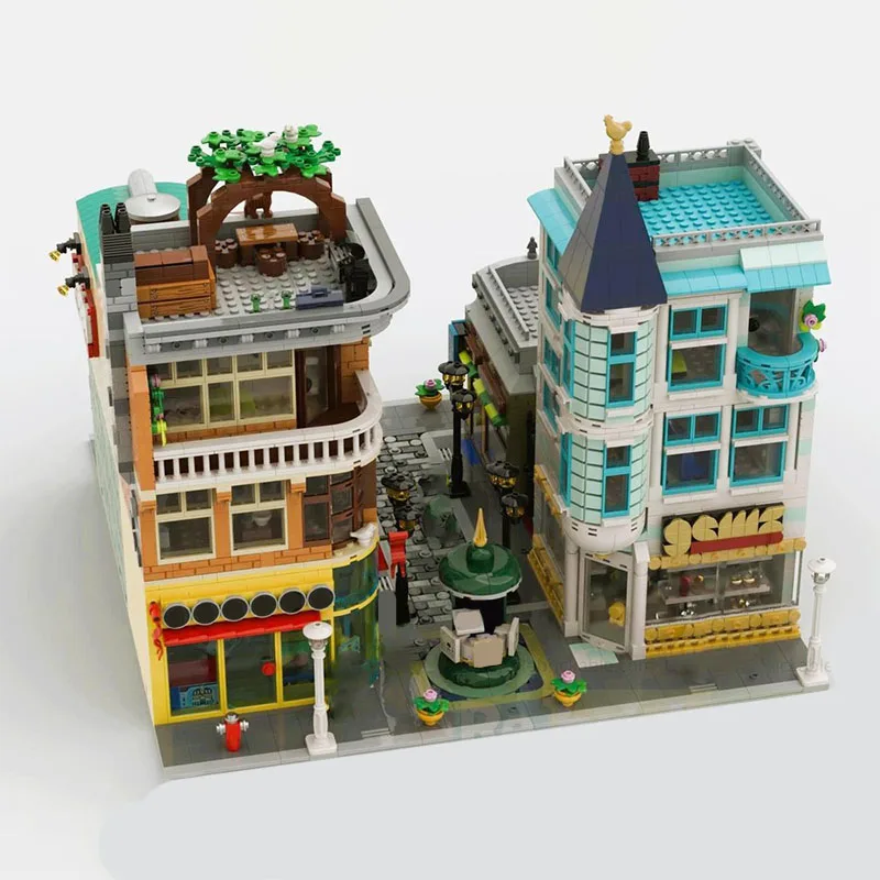 4659PCS The Quadrant Shopping District Model Vintage Pedestrian Street Multi-Shop MOC DIY Building Blocks Birthday Toys Gift
4659PCS The Quadrant Shopping District Model Vintage Pedestrian Street Multi-Shop MOC DIY Building Blocks Birthday Toys Gift