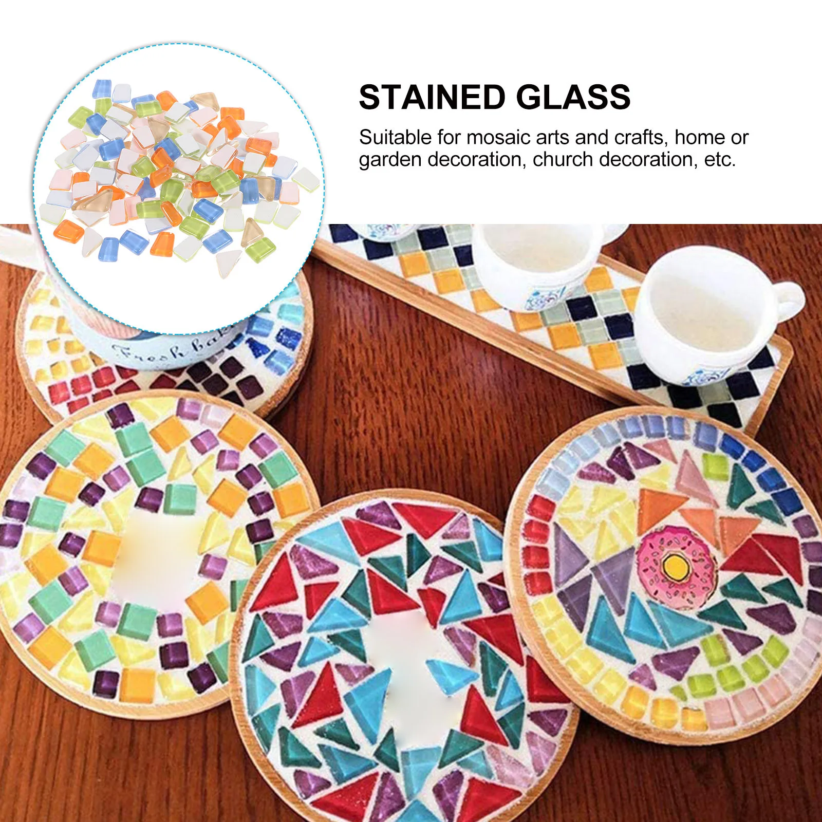1Set Durable Colored Stained Glass Mosaic Pieces Sheets for DIY Crafts Office Decoration Stained Glass Sheets
1Set Durable Colored Stained Glass Mosaic Pieces Sheets for DIY Crafts Office Decoration Stained Glass Sheets