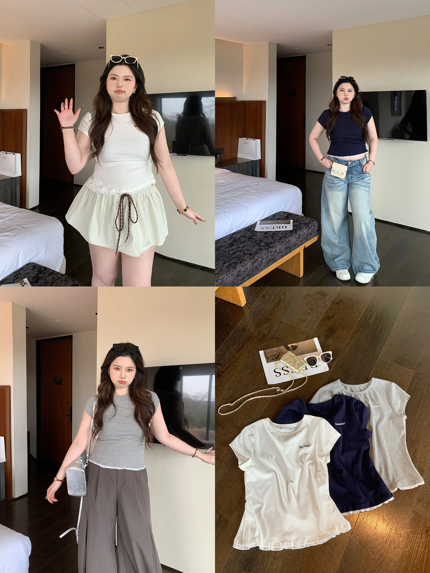 Basic M5T6 Micro Plump ort Sve round Ne T-irt Embroidered Slim Fit Stand oulder Women's Cotton Blend Top
Basic M5T6 Micro Plump ort Sve round Ne T-irt Embroidered Slim Fit Stand oulder Women's Cotton Blend Top