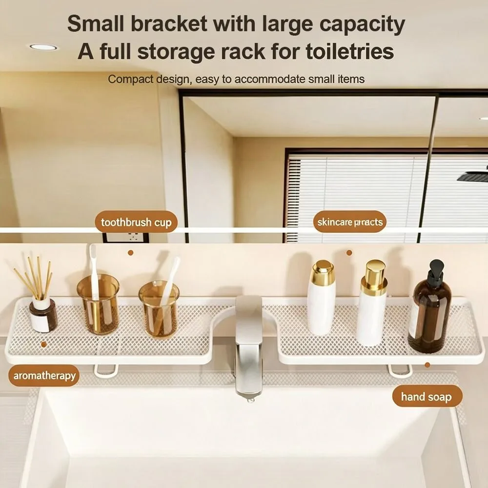 50/60cm Bathroom Counter Shelf Carbon Steel No Drill Over The Sink Shelf Hollow Out Space-Saving Faucet Shelf
50/60cm Bathroom Counter Shelf Carbon Steel No Drill Over The Sink Shelf Hollow Out Space-Saving Faucet Shelf