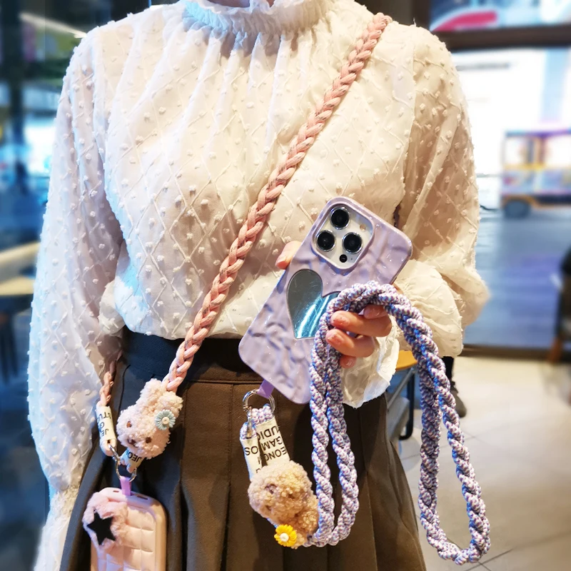 Three Strand Ponytail Mobile Phone Strap Long Diagonal Strap Hanging Rope Neck and Back Rope Cartoon Bunny Pendant Lanyards
Three Strand Ponytail Mobile Phone Strap Long Diagonal Strap Hanging Rope Neck and Back Rope Cartoon Bunny Pendant Lanyards
