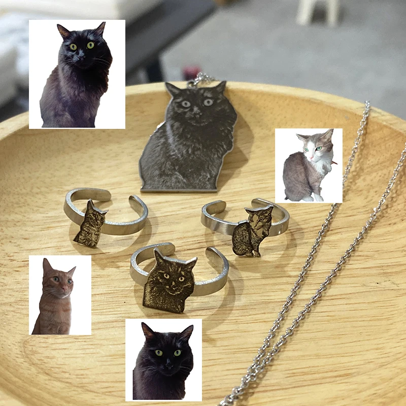Personalized Your Pet Photo Opened Rings Jewelry for Woman Man Custom Cat Dog Picture Stainless Steel Silver Rings bague Gift
Personalized Your Pet Photo Opened Rings Jewelry for Woman Man Custom Cat Dog Picture Stainless Steel Silver Rings bague Gift