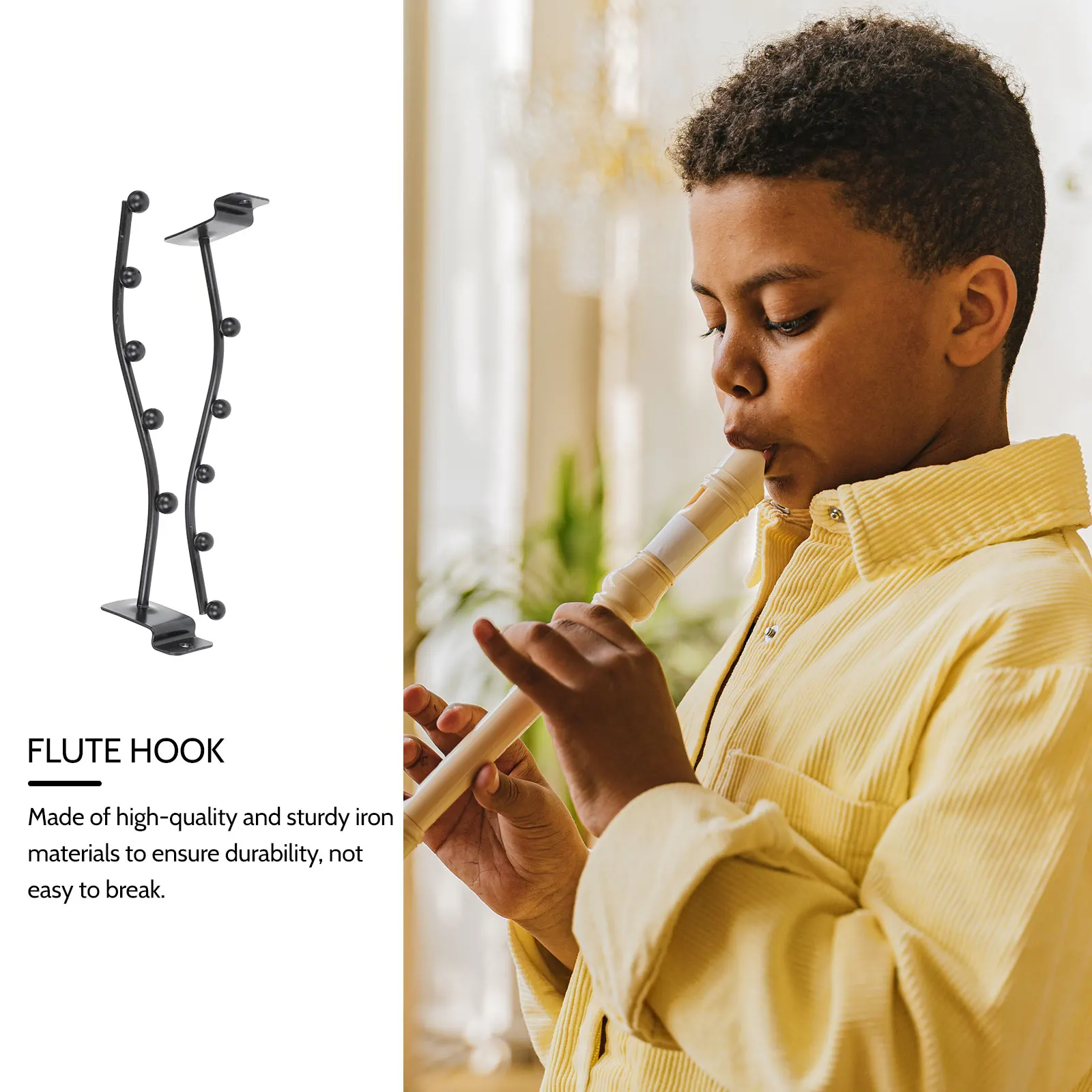 2 Pcs Iron Flute Storage Rack Hook Wall Mount Display Stand Holder for Guitar Trumpet Decorative Black Sturdy Easy
2 Pcs Iron Flute Storage Rack Hook Wall Mount Display Stand Holder for Guitar Trumpet Decorative Black Sturdy Easy