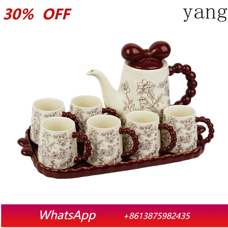 CX ceramic water set light luxury high-end tea set teapot housewarming new house moving new wedding gift
CX ceramic water set light luxury high-end tea set teapot housewarming new house moving new wedding gift