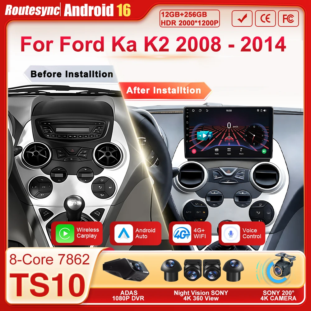 Для Ford Ka K2 2008-2014: Автомагнитола, Стерео-головное устройство Android 16 с разделенным экраном, GPS-навигация, 4G, 8-ядерный процессор, без DVD (не 2DIN)
Для Ford Ka K2 2008-2014: Автомагнитола, Стерео-головное устройство Android 16 с разделенным экраном, GPS-навигация, 4G, 8-ядерный процессор, без DVD (не 2DIN)