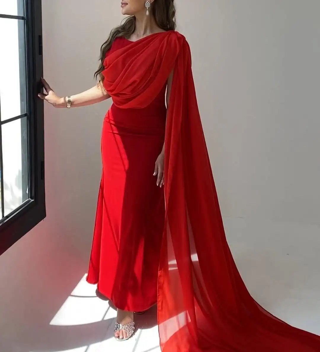Customized Mermaid Sleeveless O-Neck Prom Dresses Pleated Chiffon Evening Dresses Ankle Length Formal Party Dresses
Customized Mermaid Sleeveless O-Neck Prom Dresses Pleated Chiffon Evening Dresses Ankle Length Formal Party Dresses