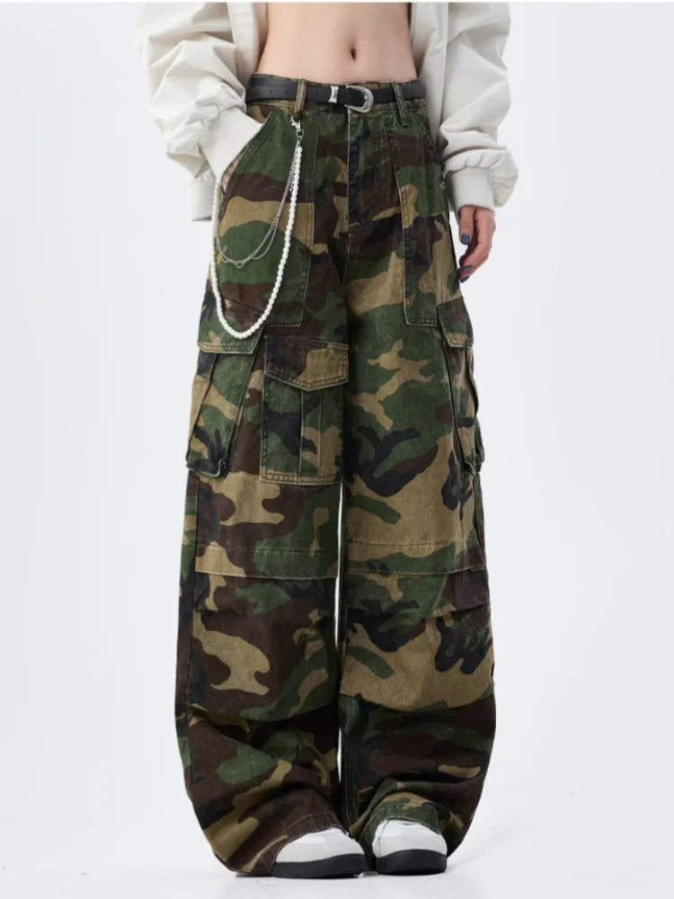 2025 американский ретро стиль Y2K, камуфляжные мешковатые женские джинсы-карго, брюки для женской одежды, прямые свободные длинные брюки в стиле хип-хоп
2025 американский ретро стиль Y2K, камуфляжные мешковатые женские джинсы-карго, брюки для женской одежды, прямые свободные длинные брюки в стиле хип-хоп