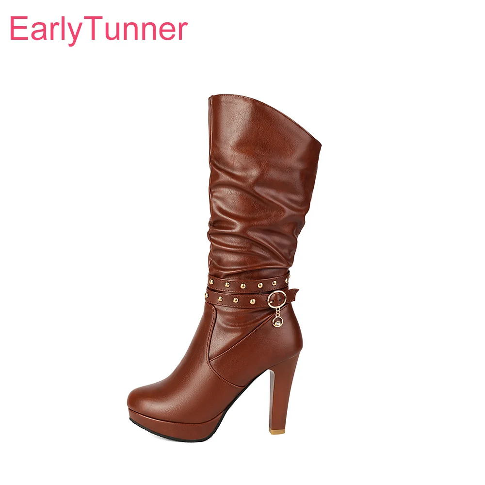 2025 New Winter Sweet Brown White Women Platform Boots Mid Calf 4inch High Heel Lady Party Shoes Plus Small Big Size 10 32 43
2025 New Winter Sweet Brown White Women Platform Boots Mid Calf 4inch High Heel Lady Party Shoes Plus Small Big Size 10 32 43