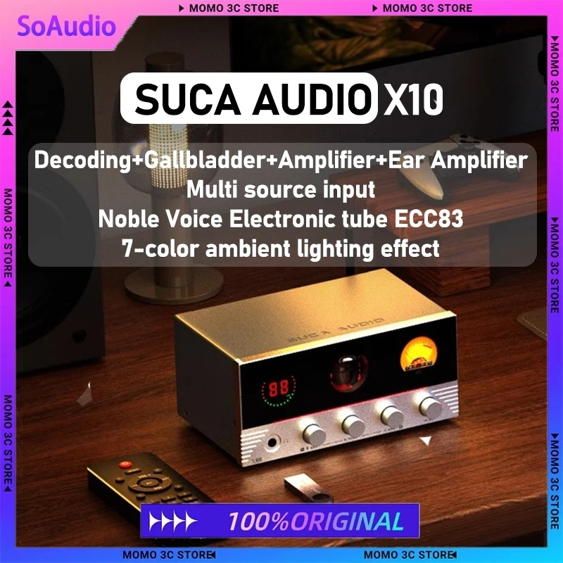 SUCA AUDIO X10 Hi-Fi ламповый усилитель Bluetooth 5,4 ЦАП декодер предусилитель усилитель для наушников 4-в-1 встроенный усилитель мощности
SUCA AUDIO X10 Hi-Fi ламповый усилитель Bluetooth 5,4 ЦАП декодер предусилитель усилитель для наушников 4-в-1 встроенный усилитель мощности
