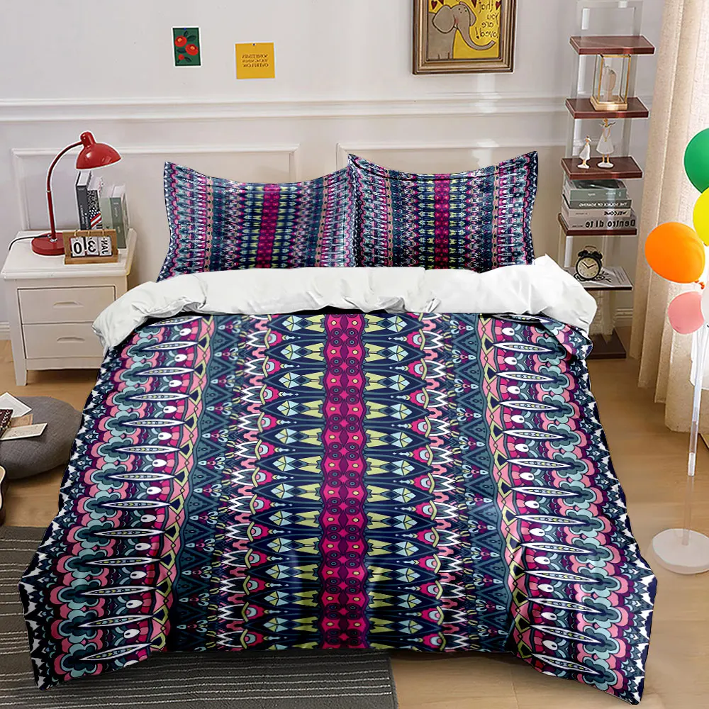 Intricate Symmetrical Colorful Patterns Print Soft Comfortable Duvet Cover Bedding Set Included 1*Duvet Cover 2*Pillowcases
Intricate Symmetrical Colorful Patterns Print Soft Comfortable Duvet Cover Bedding Set Included 1*Duvet Cover 2*Pillowcases