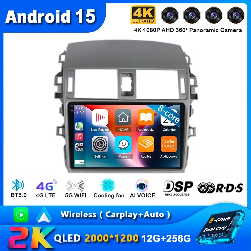 Android 15 Carplay Car Radio For Toyota Corolla E140 E150 2006 - 2013 Navigation Multimedia GPS Player Stereo WiFi+4G Video DVD
Android 15 Carplay Car Radio For Toyota Corolla E140 E150 2006 - 2013 Navigation Multimedia GPS Player Stereo WiFi+4G Video DVD