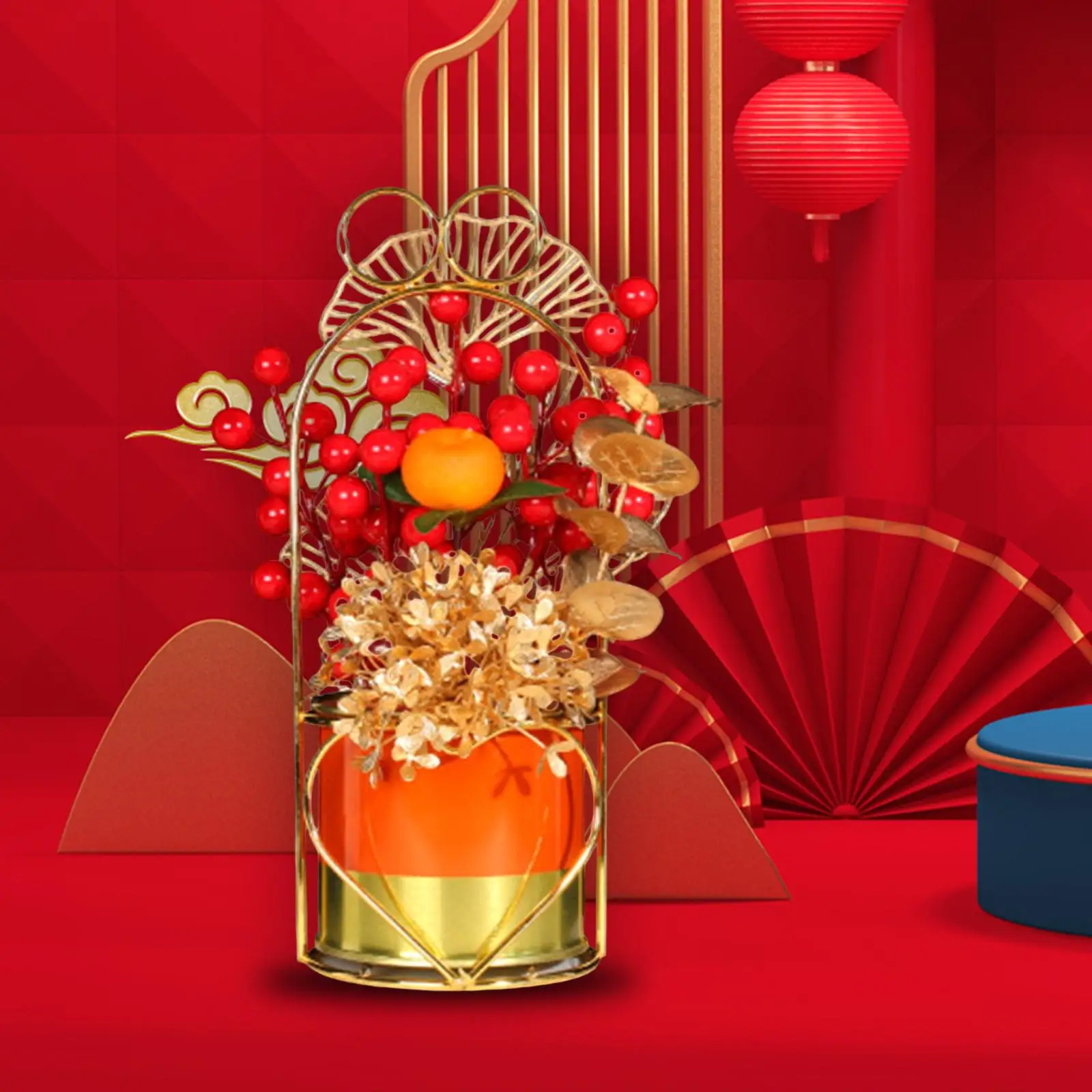Flower Basket, Festival Photos Props Decoration Red Table Centerpiece Photo
Flower Basket, Festival Photos Props Decoration Red Table Centerpiece Photo