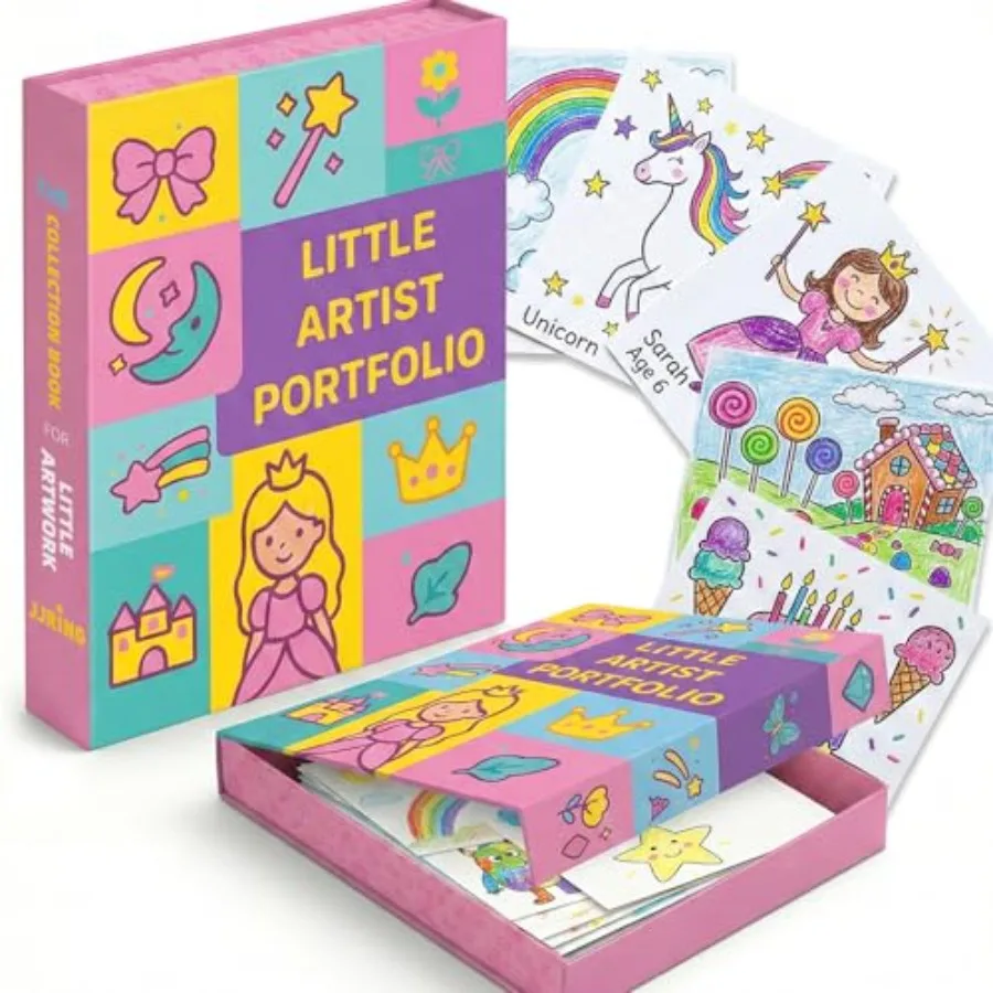9x12 Foldable Art Portfolio Storage Box with Elastic Bands Student Artwork Keepsake and Professional Document Organizer Folder
9x12 Foldable Art Portfolio Storage Box with Elastic Bands Student Artwork Keepsake and Professional Document Organizer Folder