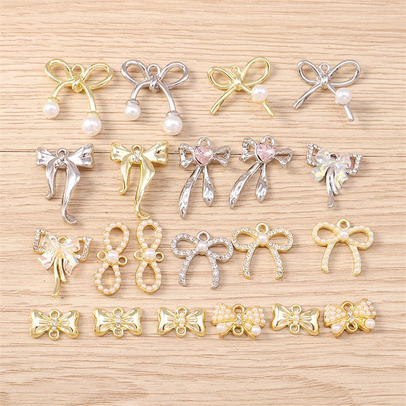 5pcs Mix Cute Crystal Pearl Metal Bowknot Charms Pendants for Jewelry Making Drop Earrings Necklaces Bracelets DIY Crafts Supply
5pcs Mix Cute Crystal Pearl Metal Bowknot Charms Pendants for Jewelry Making Drop Earrings Necklaces Bracelets DIY Crafts Supply